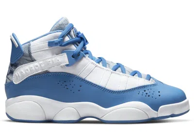Pre-owned Jordan 6 Rings Bleached Denim Sneakers In Dutch Blue/white