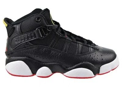 Pre-owned Jordan 6 Rings Bred Sneakers In Black/white/yellow Strike