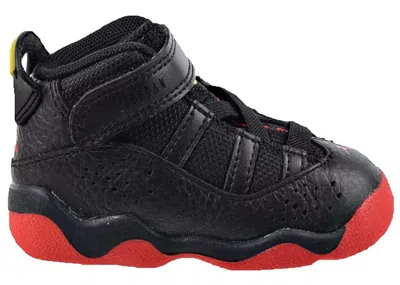 Pre-owned Jordan 6 Rings Bred Sneakers In Black/white/yellow Strike