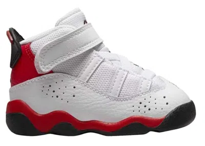 Pre-owned Jordan 6 Rings Cherry Sneakers In White/university Red/black In Multi