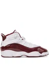 Jordan 6 Rings Gs "white/team Red" Sneakers In Burgundy