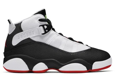 Pre-owned Jordan 6 Rings He Got Game Sneakers In Black/university Red/white In Multi