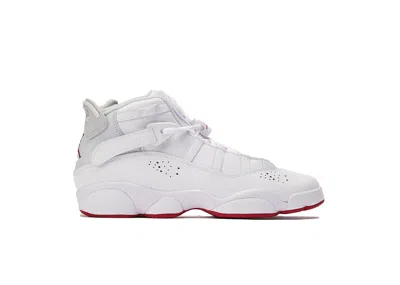 Pre-owned Jordan 6 Rings Red Sole Sneakers In White/varsity Red