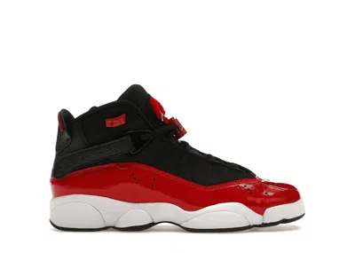 Pre-owned Jordan 6 Rings Sneakers In Black/fitness Red/white