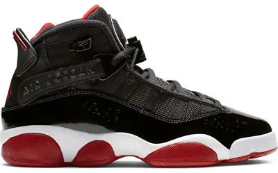 Pre-owned Jordan 6 Rings Sneakers In Black/varsity Red/white