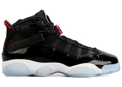 Pre-owned Jordan 6 Rings Sneakers In Black/white/gym Red