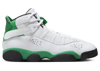 Pre-owned Jordan 6 Rings Sneakers In White/black/lucky Green