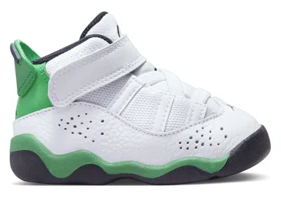 Pre-owned Jordan 6 Rings Sneakers In White/black/lucky Green In Multi