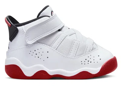 Pre-owned Jordan 6 Rings Sneakers In White/black/university Red