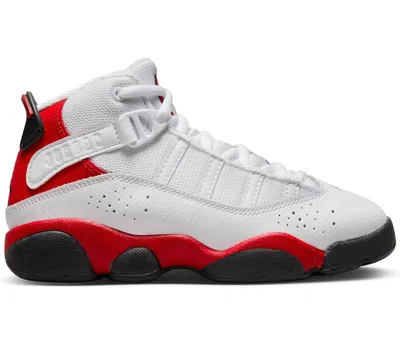 Pre-owned Jordan 6 Rings Sneakers In White/black/university Red