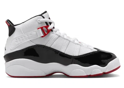 Pre-owned Jordan 6 Rings Sneakers In White/varsity Red/black In Multi