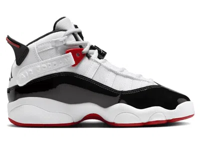 Pre-owned Jordan 6 Rings Sneakers In White/varsity Red/black