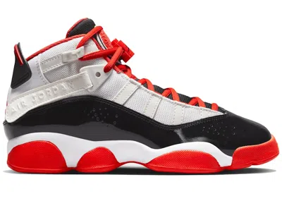 Pre-owned Jordan 6 Rings Team Orange Sneakers In White/black/sail
