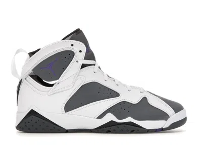 Pre-owned Jordan 7 Retro Flint (2021) Sneakers In White/flint Grey/black