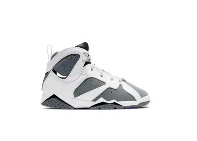 Pre-owned Jordan 7 Retro Flint Sneakers In White/varsity Purple