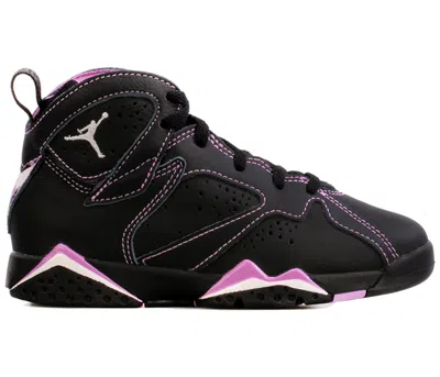 Pre-owned Jordan 7 Retro Sneakers In Black/barely Grape/rush Fuchsia