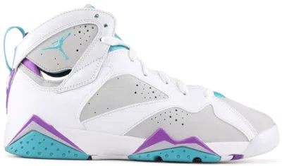 Pre-owned Jordan 7 Retro Sneakers In Neutral Grey/mineral Blue/bright Violet