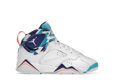 Pre-owned Jordan 7 Retro Sneakers In White/chlorine Blue