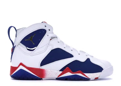 Pre-owned Jordan 7 Retro Tinker Alternate Sneakers In White/metallic Gold Coin/deep Royal Blue