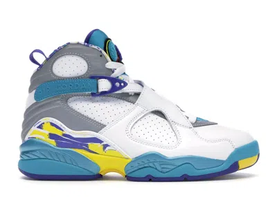Pre-owned Jordan 8 Retro Aqua (2019) (women's) Sneakers In White/varsity Red/bright Concord