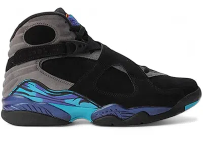 Pre-owned Jordan 8 Retro Aqua (2025) Sneakers In Black/true Red/iron Grey In Multi