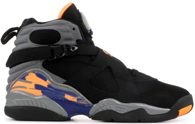 Pre-owned Jordan 8 Retro Phoenix Suns Sneakers In Black/bright Citrus/cool Grey