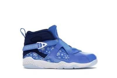 Pre-owned Jordan 8 Retro Snow Blizzard Sneakers In Cobalt Blue Blaze/blue Void/white