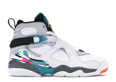 Pre-owned Jordan 8 Retro South Beach Sneakers In White/turbo Green