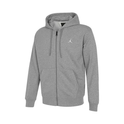 Jordan Men's  Brooklyn Fleece Full-zip Hoodie In Gray/white