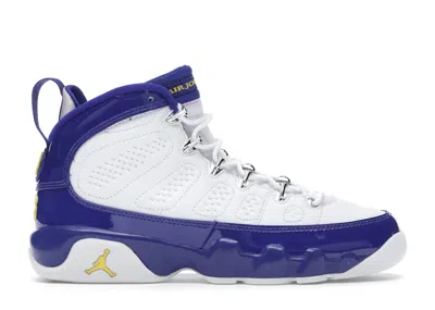 Pre-owned Jordan 9 Retro Kobe Bryant Pe Sneakers In White/concord/tour Yellow