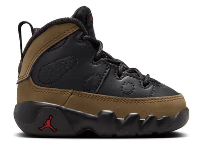 Pre-owned Jordan 9 Retro Olive (2024) Sneakers In Black/true Red/light Olive