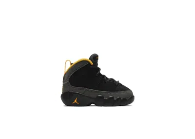 Pre-owned Jordan 9 Retro Sneakers In Black/dark Charcoal/university Gold