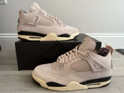 Pre-owned Jordan A Ma Maniere Air  4 Fz4810-200 Fossil Stone Pewter Crush Sz 13.5 W / 12 M In Pink