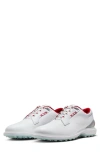 Jordan Adg 5 Golf Shoe In White/ Fire Red/ Silver/ Blue
