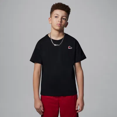 Jordan Air  1 Big Kids' Patch T-shirt In Black