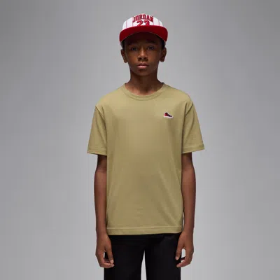 Jordan Air  1 Big Kids' Patch T-shirt In Brown