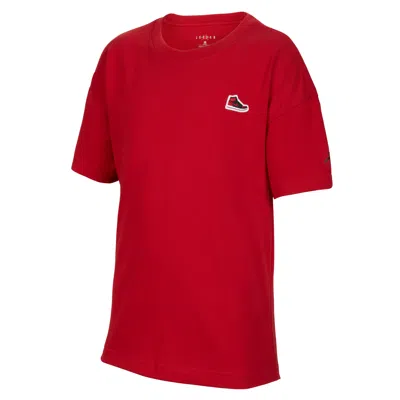 Jordan Air 1 Big Kids' Patch T-shirt In Red | ModeSens