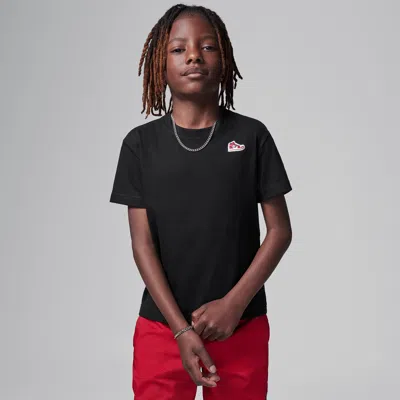 Jordan Air  1 Little Kids' Patch T-shirt In Black