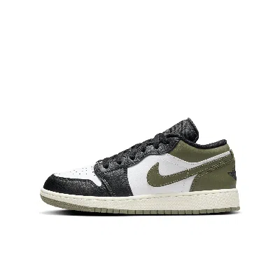Jordan Air  1 Low Big Kids' Shoes In Olive/black/white