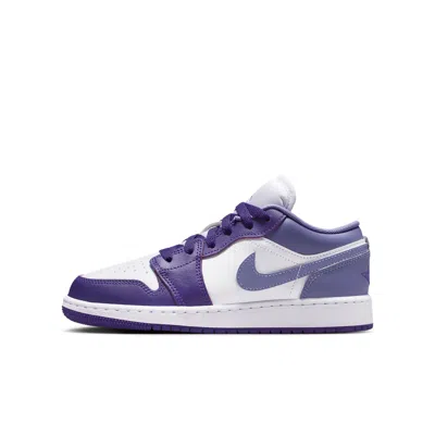 Jordan Babies' Air  1 Low Big Kids' Shoes In Purple