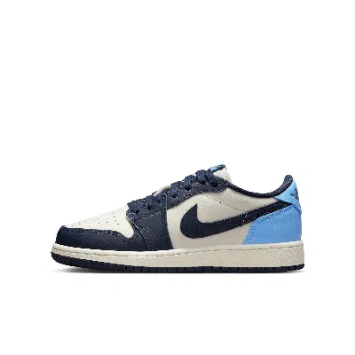 Jordan Air  1 Low Og "obsidian" Big Kids' Shoes In Blue