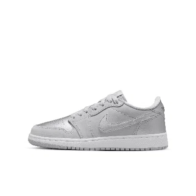 Jordan Air  1 Low Og "silver" Big Kids' Shoes In Grey