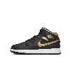 Jordan Air  1 Mid Big Kids' Shoes In Black