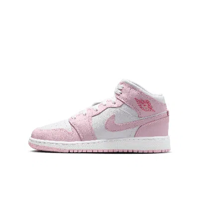 Jordan Air  1 Mid Big Kids' Shoes In Pink