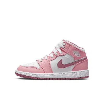 Jordan Air  1 Mid Big Kids' Shoes In Pink