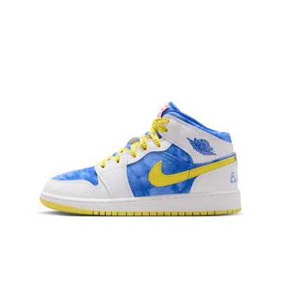 Jordan Air  1 Mid Sneaker School Big Kids' Shoes In White