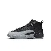 Jordan Babies' Air  12 Retro "black And Wolf Grey" Big Kids' Shoes