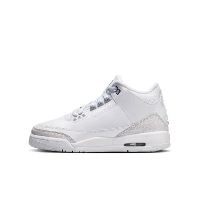 Jordan Babies' Air  3 Retro Big Kids' Shoes In White
