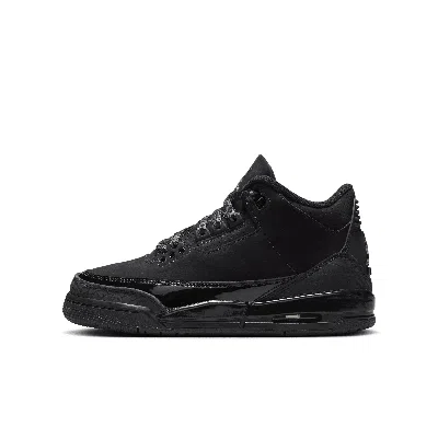 Jordan Air  3 Retro "black Cat" Big Kids' Shoes In Black
