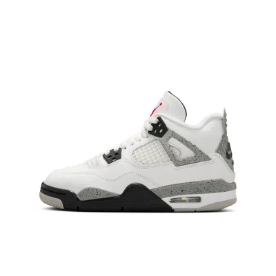 Jordan Babies' Air  4 Retro "white Cement" Big Kids' Shoes In Multi